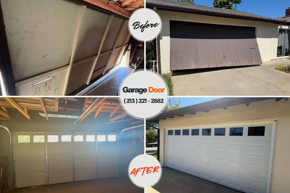 Before and after: garage door opener repair Rocky Ford, CO